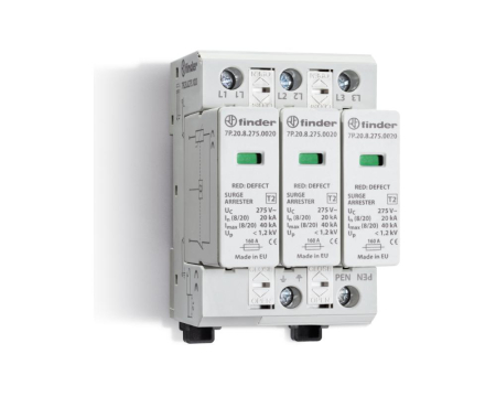 Toate produsele - Descarcator fotovoltaic T2, 3 varistoare, 750V fara semnalizare Finder 7P2397500020