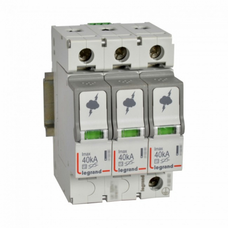 Descarcatoare - Descarcator supratensiune SPD T2 40kA 3P Legrand 412232