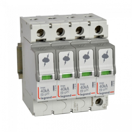 Descarcatoare - Descarcator supratensiune SPD T2 40kA 4P Legrand 412243