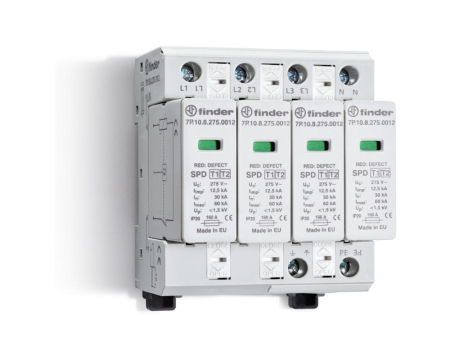Toate produsele - Descarcator T1+T2, 4 varistoare, semnalizare la distanta Finder 7P1582751012