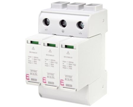 Descarcatoare - Descarcator T2 3P 600V 20kA fara semnalizare Eti 002440735