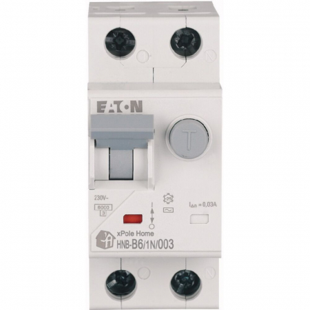 Diferential 6A 1P+N B 30mA 6kA HNB-B6/1N/003 Xpole Eaton 195118 [1]