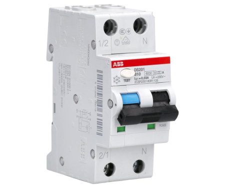 Protectie Diferentiala - Diferential RCBO 10A 1P+N B 30mA tip A 6kA ABB DS201 2CSR255180R1105