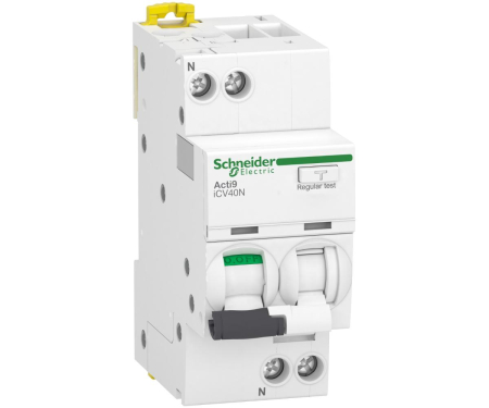 Protectie Diferentiala - Diferential RCBO 16A 1P+N 10mA C 6kA Acti9 iCV40N Schneider A9DCA616