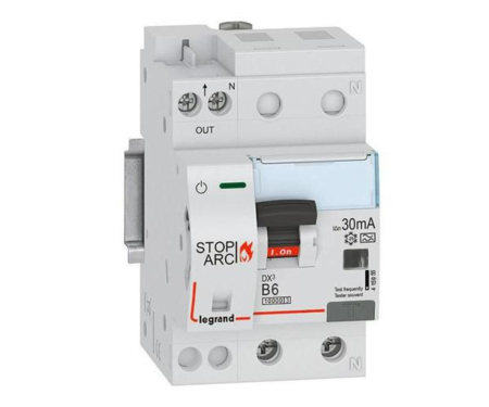 Distributie si comanda electrica - Diferential RCBO+AFDD 1P+N 6A B 30mA 10KA tip A Legrand 415955
