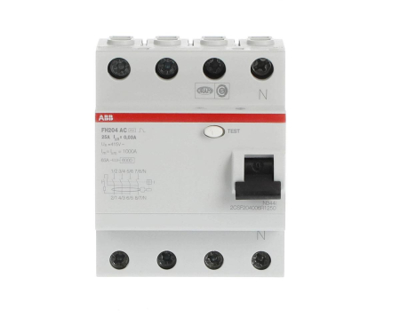 Protectie Diferentiala - Diferential RCCB 25A 4P 30mA 6kA tip AC ABB FH204 2CSF204002R1250
