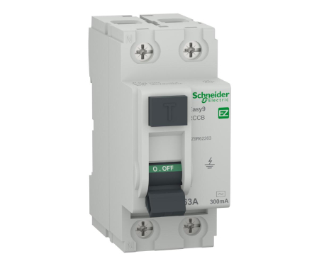 Protectie Diferentiala - Diferential RCCB 63A 2P 300mA 6kA tip AC Easy9 Schneider EZ9R62263