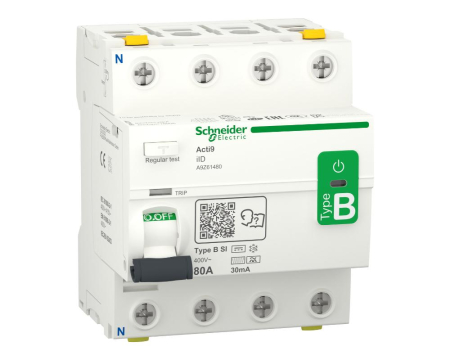 Protectie Diferentiala - Diferenţial RCCB 80A 3P+N 30mA 10kA B-SI Acti9 Schneider A9Z61480