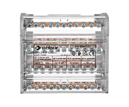 Distribuitor 4P 125A, per pol: 2x35mm/2x25+7x6mm Schrack IKBC4035 [1]