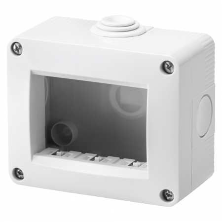 Doze - Doza aplicata PT 3M IP40 Gewiss Chorus gri GW16503