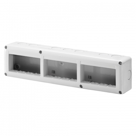 Accesorii - Doza PT 12M (3+3+3) IP40 Gewiss System Gri GW27007
