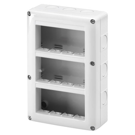 Aparataj modular si monobloc - Doza PT 12M (4x3) verticala IP40 Gewiss System Gri GW27024