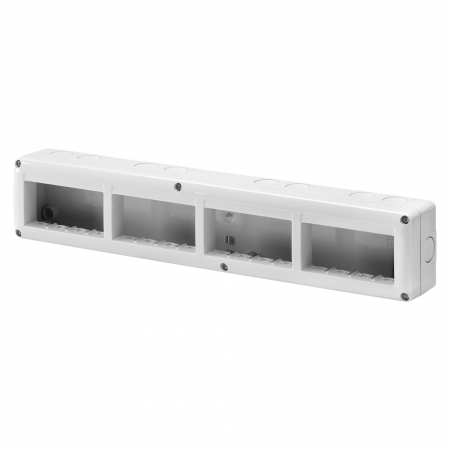 Accesorii - Doza PT 16M (4+4+4+4) IP40 Gewiss System Gri GW27008