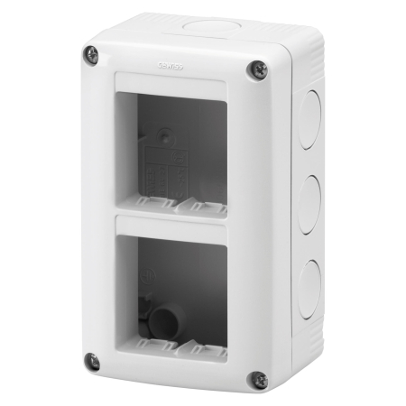 Aparataj modular si monobloc - Doza PT 4M (2+2) verticala IP40 Gewiss System Gri GW27021