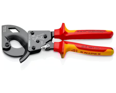 Scule meseriasi - Foarfeca cabluri izolata (principiul clichetului) Knipex 95 36 250
