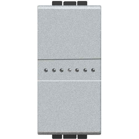 Bticino Living Light - Intrerupator AXIAL cap scara Living Light Bticino 1M aluminiu NT4053A