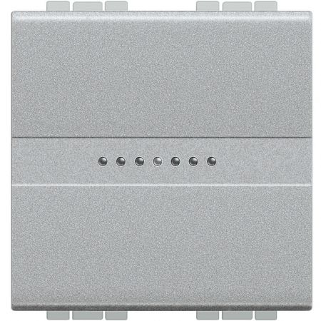 Bticino Living Light - Intrerupator AXIAL cap scara Living Light Bticino 2M aluminiu NT4053M2A