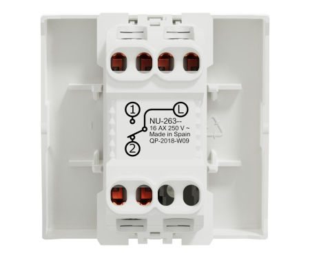 Intrerupator cap scara 2M borne surub Noua Unica alb NU326318 [1]