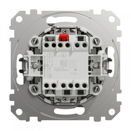 Intrerupator cap scara cu led albastru Schneider Sedna aluminiu SDD113106L [2]