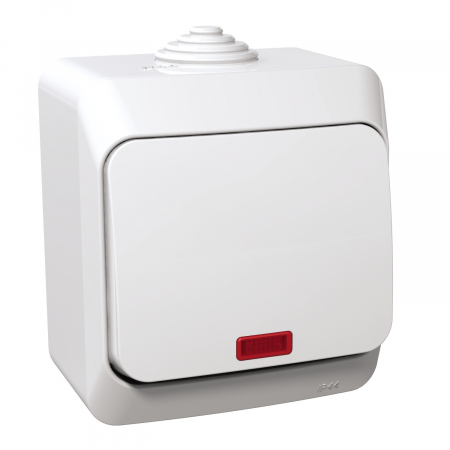 Schneider Cedar - Intrerupator cap scara cu led PT IP44 Schneider Cedar alb WDE000561