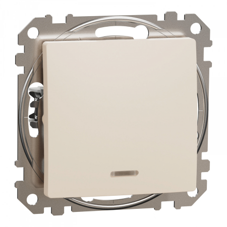 Intrerupatoare Sedna - Intrerupator cap scara cu led rosu Schneider Sedna bej SDD112106N