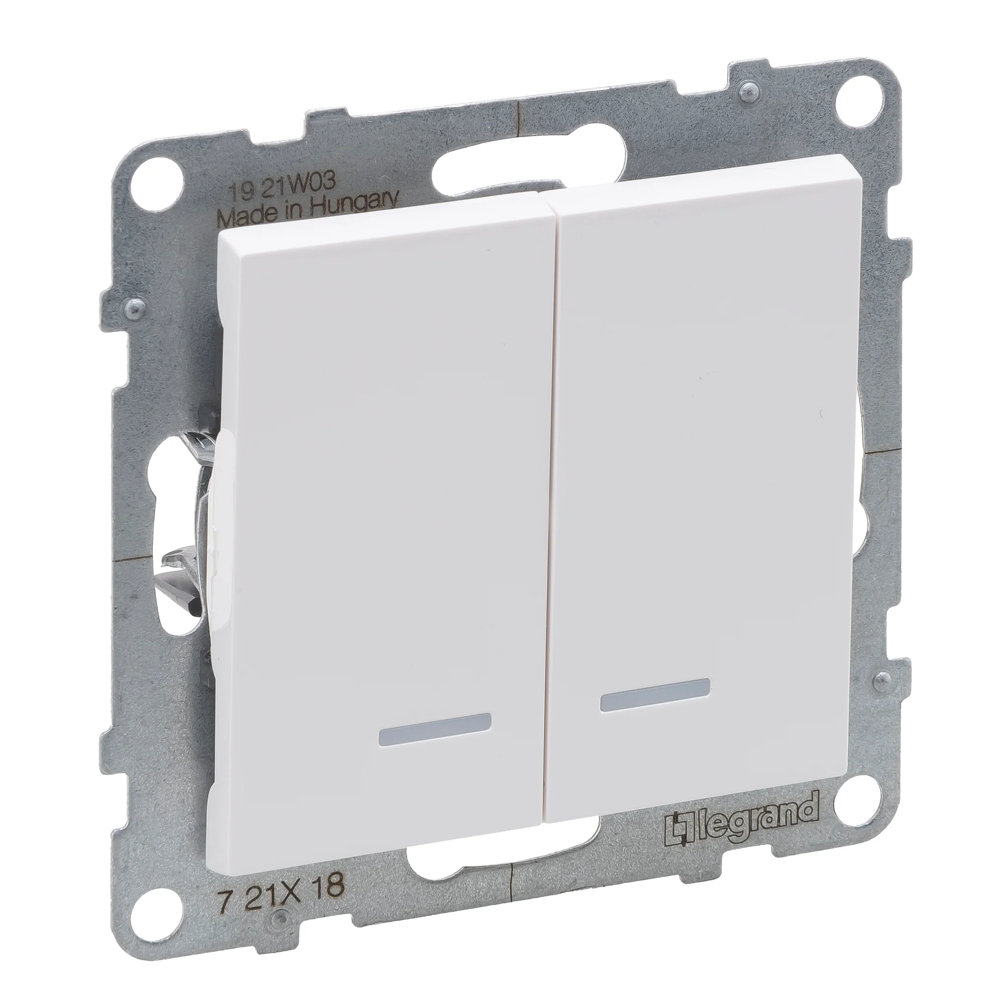 Legrand Suno - Intrerupator cap scara dublu cu led Legrand Suno alb 721118