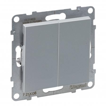Legrand Suno - Intrerupator cap scara dublu Legrand Suno aluminiu 721308