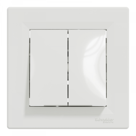 Intrerupator cap scara dublu Schneider Asfora alb EPH0600121 [1]