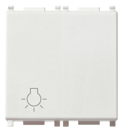 Vimar Plana - Intrerupator cu revenire simbol lumina 2M Vimar Plana alb 14008.2.L
