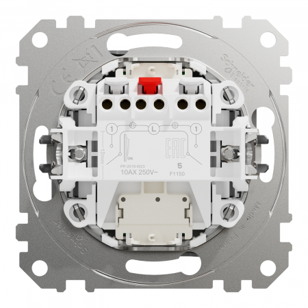 Intrerupator dublu cu led albastru Schneider Sedna aluminiu SDD113105L [2]