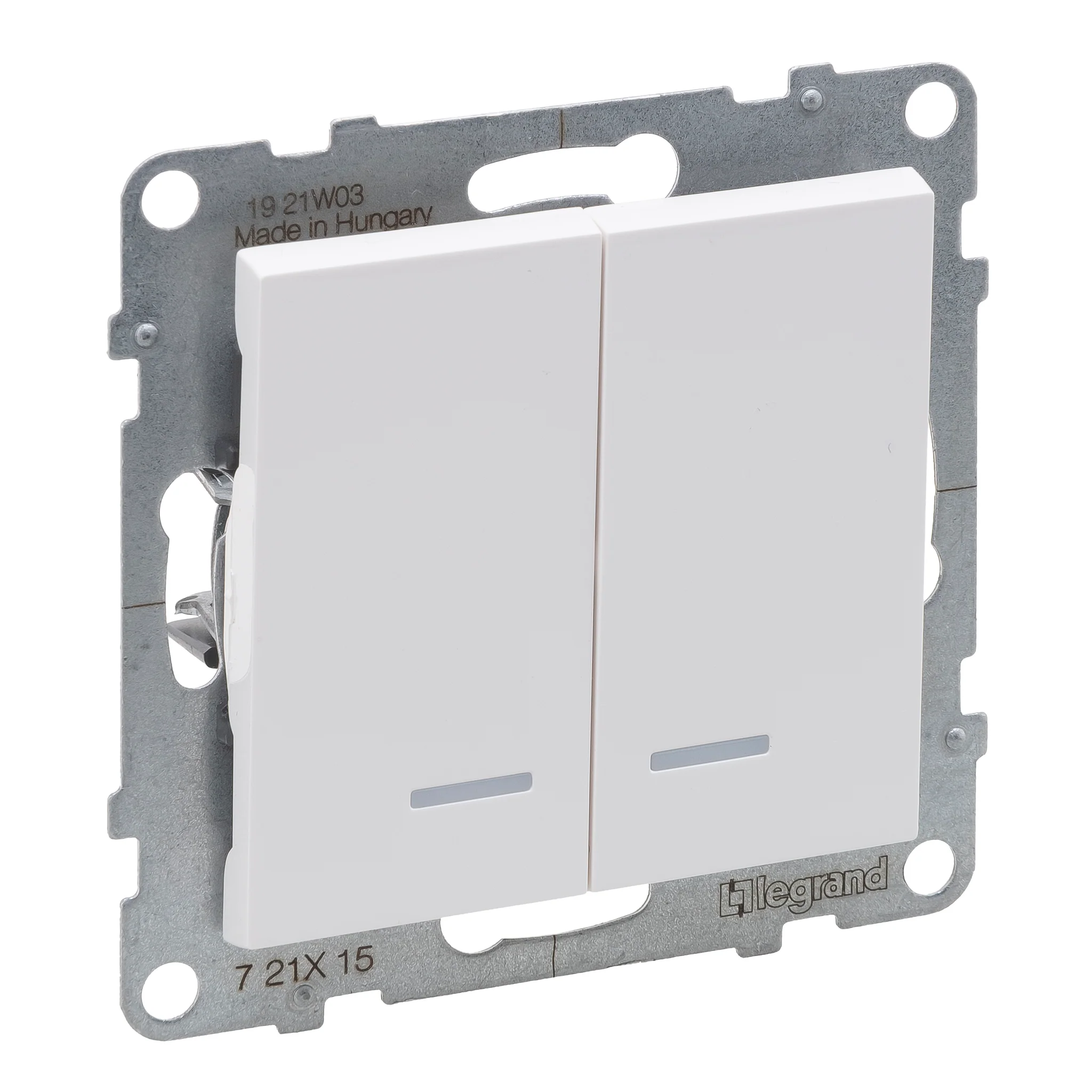 Intrerupatoare Suno - Intrerupator dublu cu led Legrand Suno alb 721115