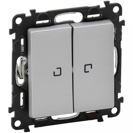 Legrand Valena Life - Intrerupator dublu cu led Legrand Valena Life aluminiu 752328