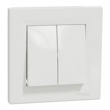 Intrerupatoare Asfora - Intrerupator dublu cu revenire Schneider Asfora alb EPH1100121