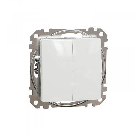 Schneider Sedna Design - Intrerupator dublu cu revenire Schneider Sedna alb SDD111118