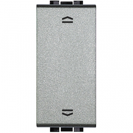 Bticino Living Light - Intrerupator inversor jaluzele 1-0-2 1M Living Light Bticino aluminiu NT4027N