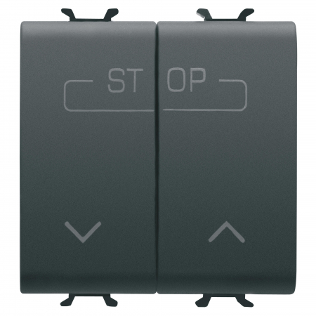 Intrerupatoare Chorus - Intrerupator jaluzele 2M Gewiss Chorus negru GW12160F