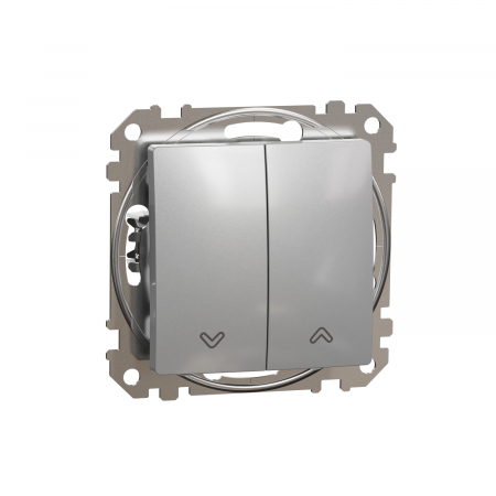 Schneider Sedna Design - Intrerupator jaluzele blocaj electric Schneider Sedna aluminiu SDD113104