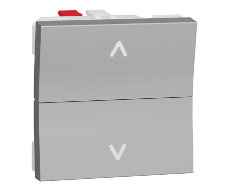 Intrerupatoare Unica - Intrerupator jaluzele revenire 6A 2M Noua Unica aluminiu NU320730