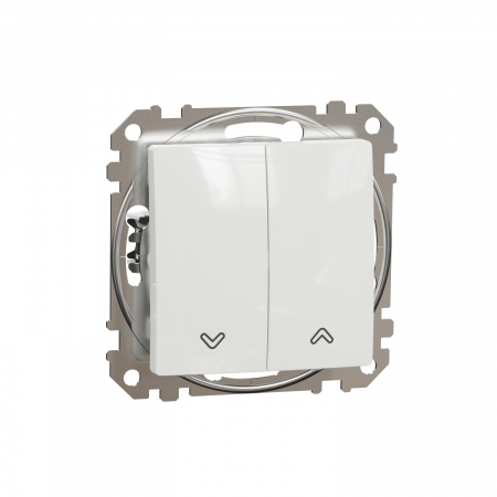 Schneider Sedna Design - Intrerupator jaluzele revenire Schneider Sedna alb SDD111114