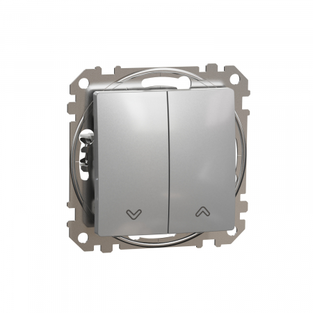 Schneider Sedna Design - Intrerupator jaluzele revenire Schneider Sedna aluminiu SDD113114