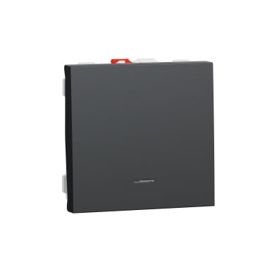 Intrerupatoare Unica - Intrerupator revenire cu led 2M Schneider Noua Unica antracit NU320654N