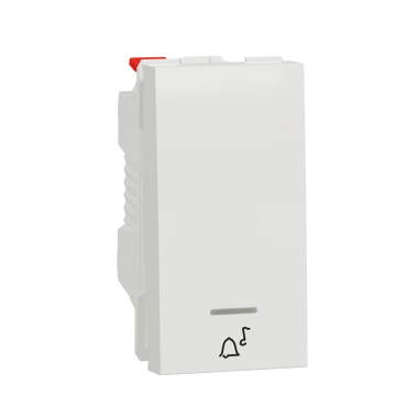 Intrerupatoare Unica - Intrerupator revenire simbol sonerie cu led 1M Schneider Noua Unica alb NU310618CN