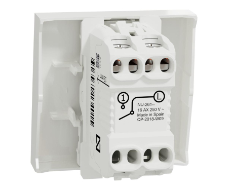 Intrerupator simplu 2M borne surub Noua Unica alb NU326118 [1]