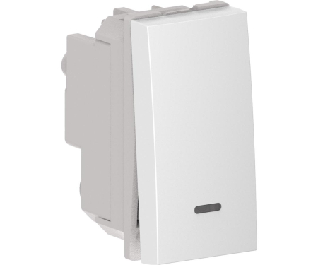 Himel Flexo - Intrerupator simplu cu led 1M Flexo Himel alb HWDF1G1WLED