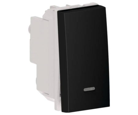 Himel Flexo - Intrerupator simplu cu led 1M Flexo Himel negru mat HWDF1G1WLEDB