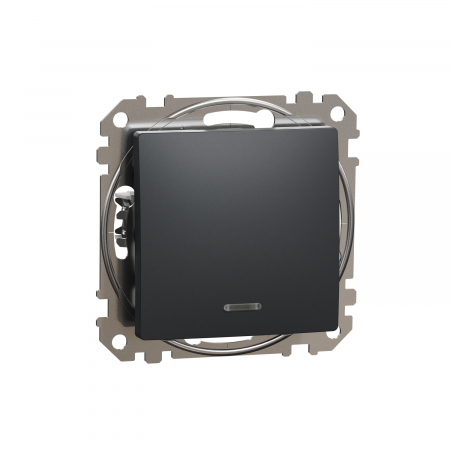 Intrerupator simplu cu led rosu Schneider Sedna antracit SDD114101N [1]