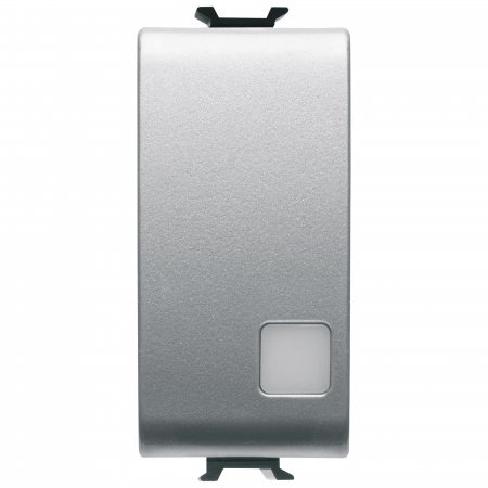 Intrerupatoare Chorus - Intrerupator simplu semn cu led 1M 16A Gewiss Chorus titan GW14003