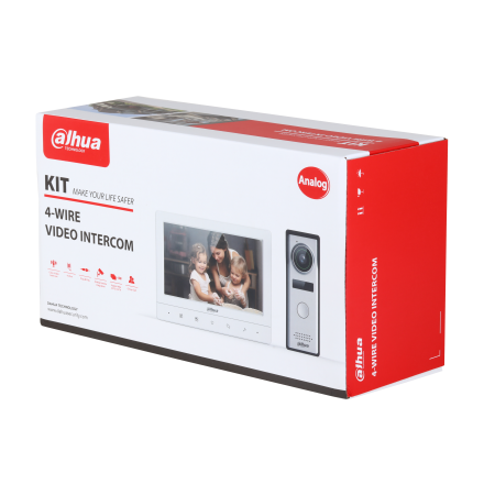 Kit videointerfon ecran 7” tactil alb camera 1.3MP Dahua KTA02 [1]