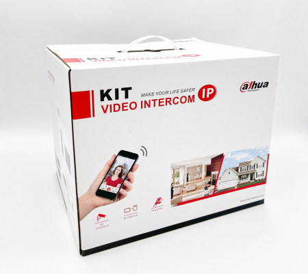 Kit videointerfon IP ecran 7” TFT negru camera 1MP Dahua KTP02 [1]
