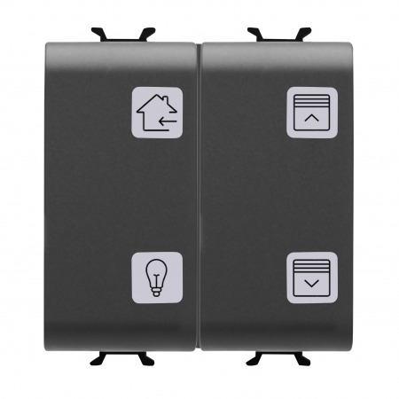 Alte functii Chorus - Panou cu simboluri 4 canale 2M Gewiss Chorus KNX negru GW12787
